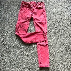 AG Adriano Goldschmied The Stevie Ankle Red Jeans